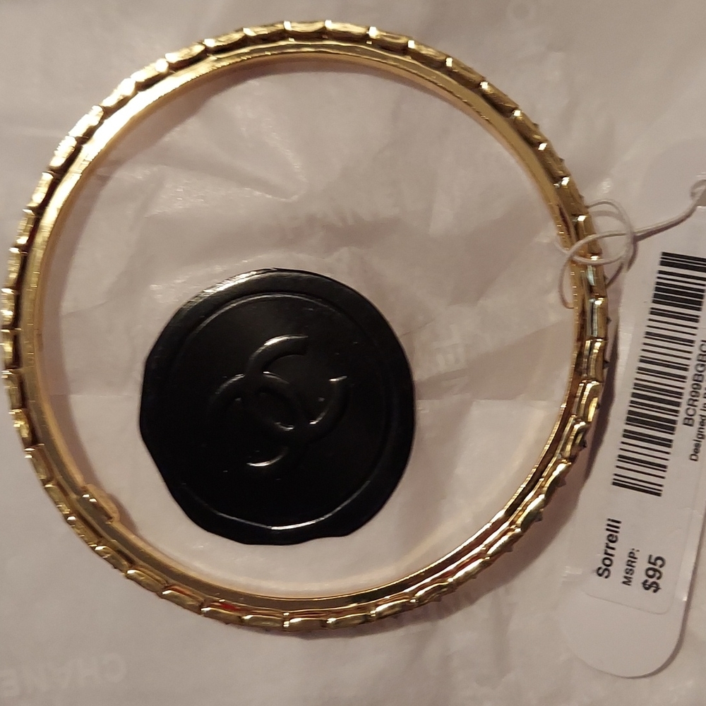 Sorrelli Bangle Bracelet - Black and White / Lisa Oswald Collection